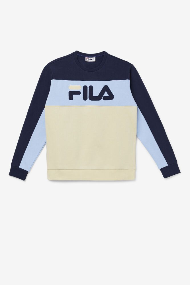 Fila Sweatshirt Herre Hvide Lesner Fleece Crew BSA-729514